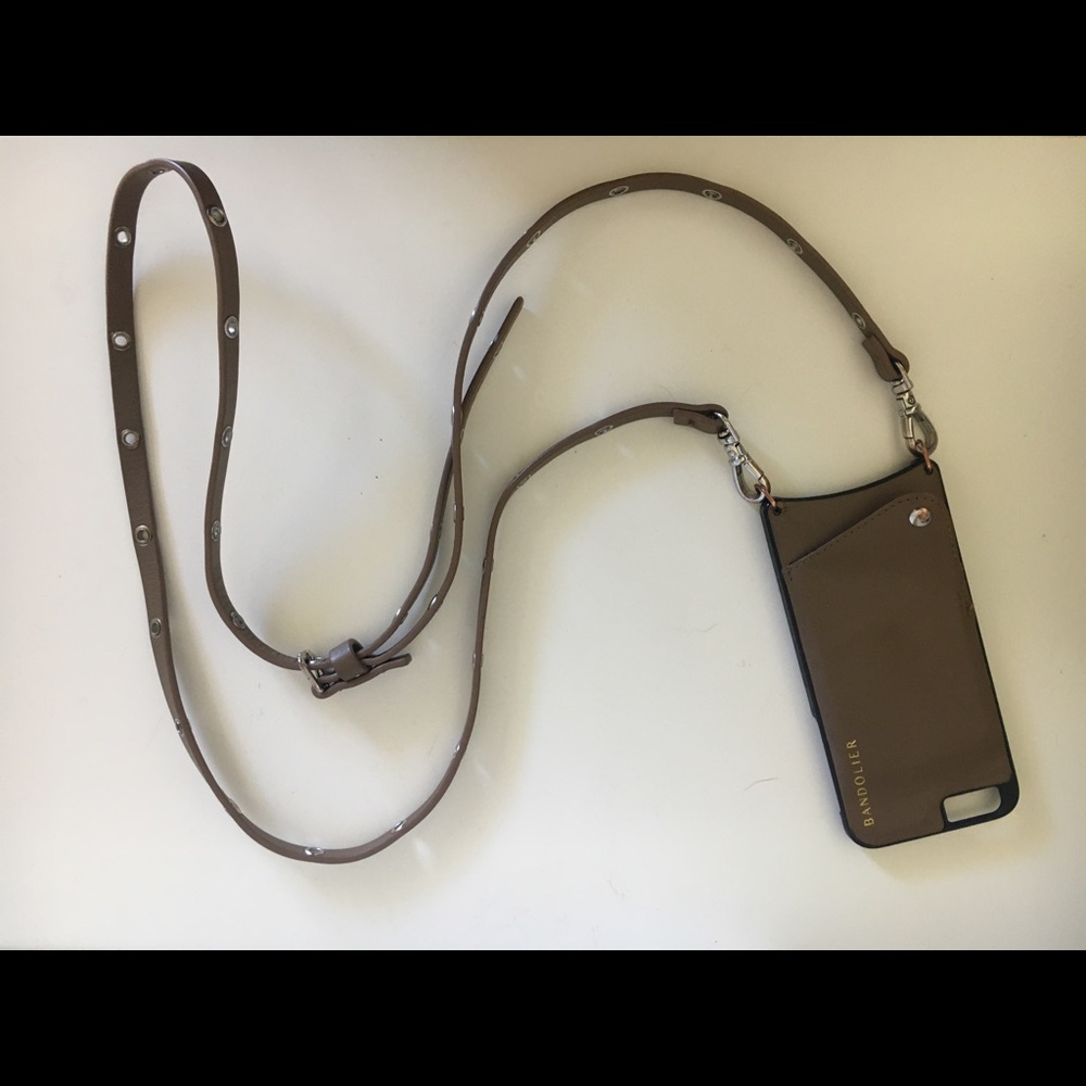 Bandolier iPhone leather case crossbody